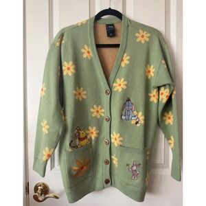 Disney Winnie the Pooh Daisy Floral Cardigan Women's‎ XS BoxLunch Exclusive